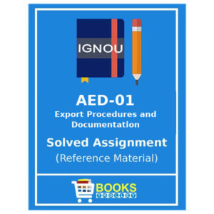 IGNOU AED 1 Solved Assignment in English Medium