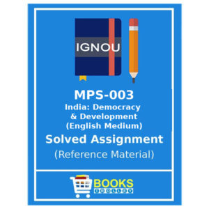Ignou MA Political Science Solved Assignments