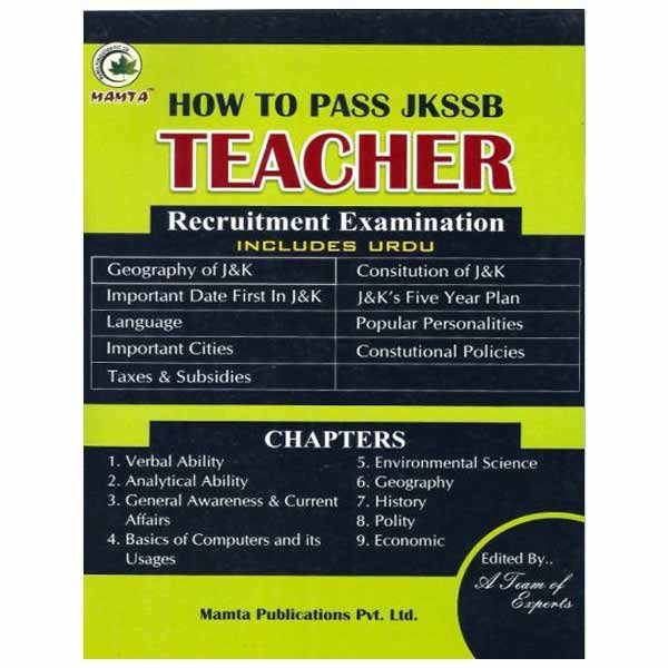jkssb teacher book by mamta publication
