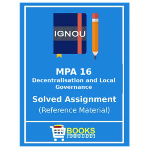 Ignou MA Public Administration Assignments