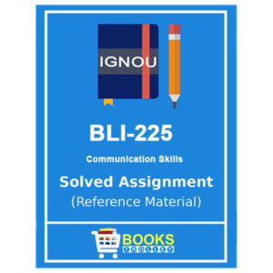 IGNOU BLI 225 Solved Assignment