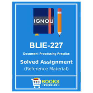 IGNOU BLIE 227 Solved Assignment