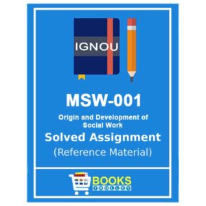 IGNOU MSW 1 Solved Assignment