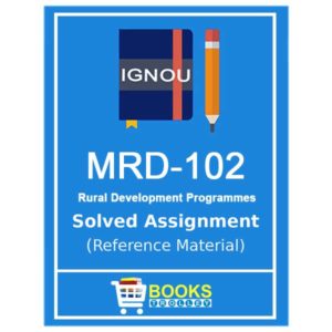 IGNOU MRD 102 Solved Assignment (PGDRD)