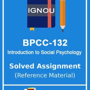 IGNOU BPCC 132 Solved Assignment