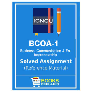 IGNOU BCOA 1 Solved Assignment