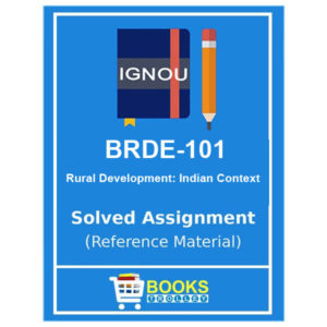 IGNOU BRDE 101 Solved Assignment