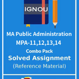 IGNOU MPA First Year Solved Assignment Combo Pack