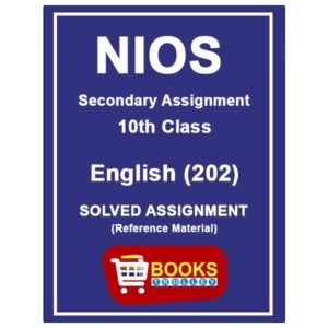 NIOS Class 10 English 202 Solved Assignment