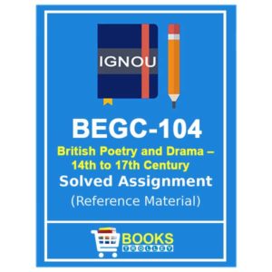 IGNOU BEGC 104 Solved Assignment