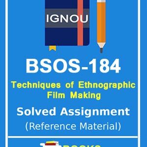 IGNOU BSOS 184 Solved Assignment