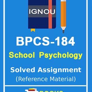 IGNOU BPCS 184 Solved Assignment